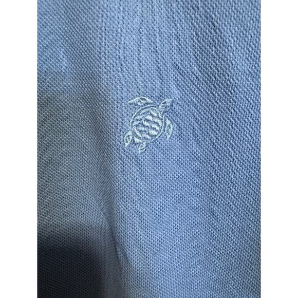 Vilebrequin Turtle Embroidered Polo Shirt Tencel Short Sleeves Blue Size XL - Picture 4 of 10